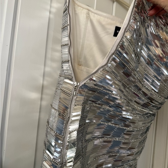 Retrofete Silver Sequin Women's ‘Aura’ Mini Dress - Picture 5 of 9